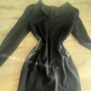 Little Black Dress w/Leather sides